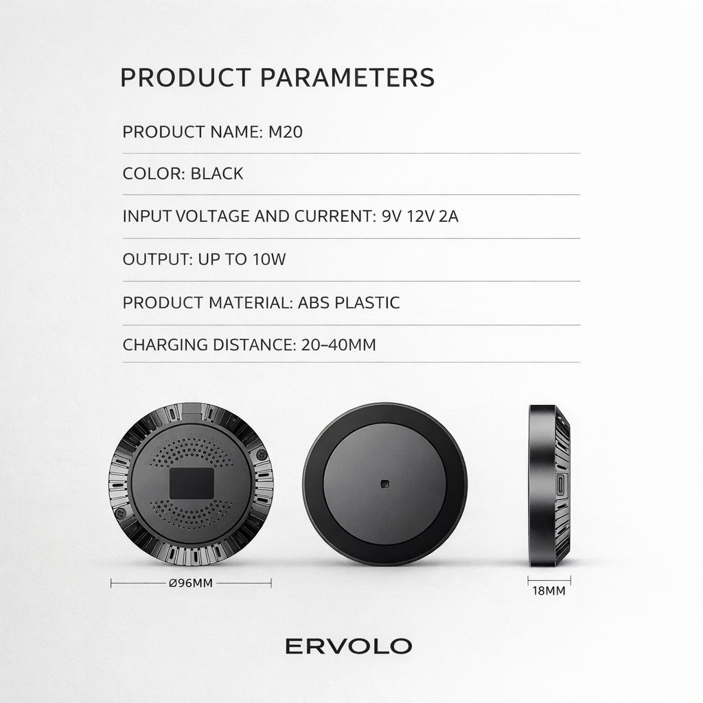 ERVŌLO™ Invisible Wireless Charger – Charge Through Your Desk (40mm)