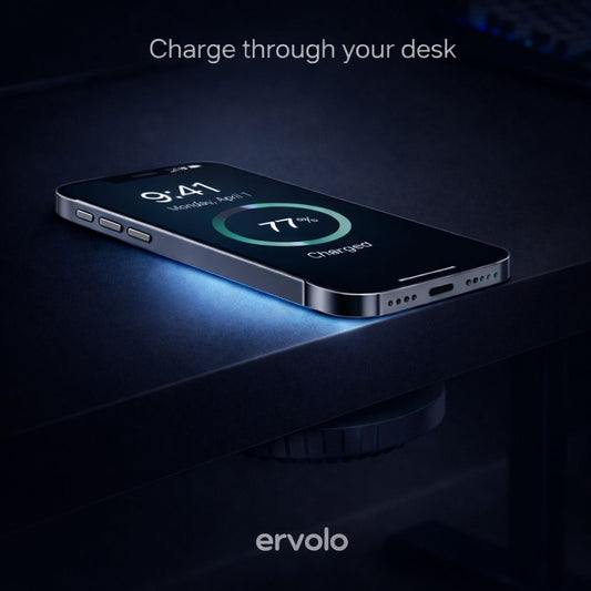 ERVŌLO™ Invisible Wireless Charger – Charge Through Your Desk (40mm)